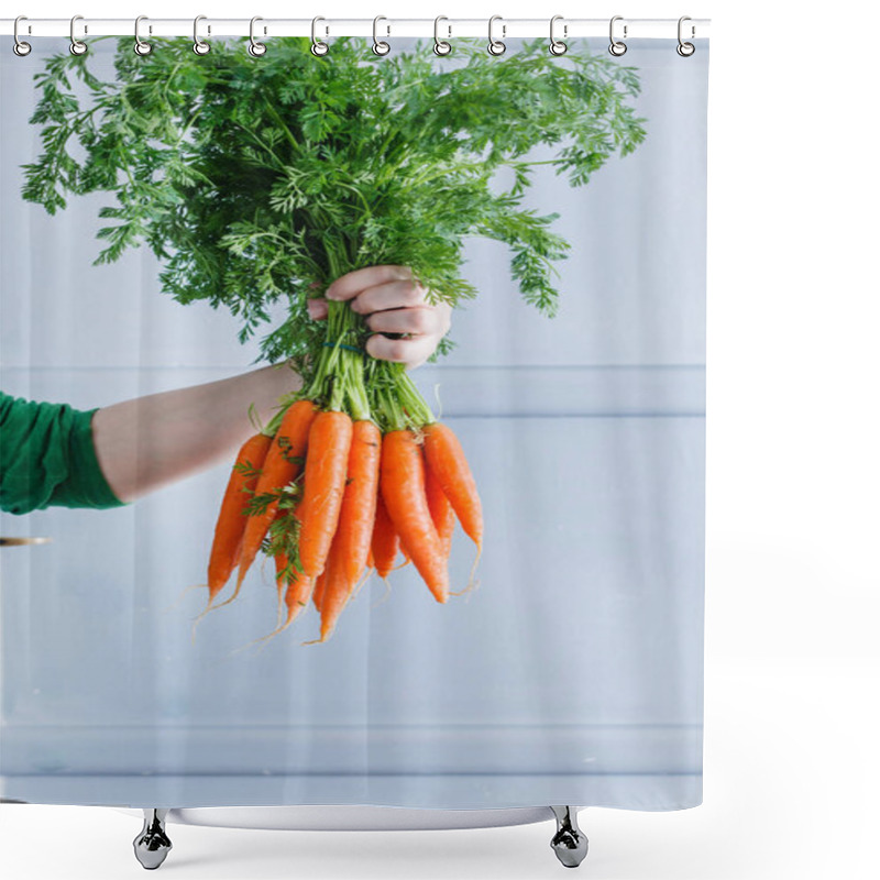 Personality  Fresh Ripe Carrots Shower Curtains