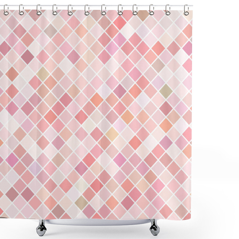 Personality  Pink Mosaic Background Shower Curtains