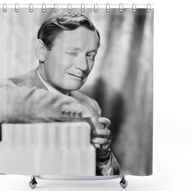 Personality  Man Winking Shower Curtains