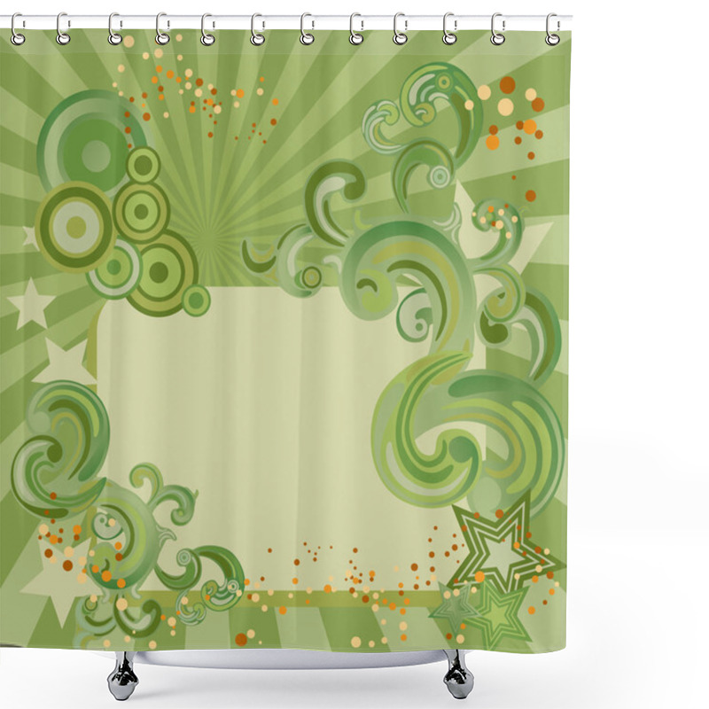 Personality  Retro Background Shower Curtains