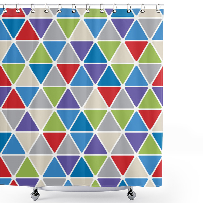 Personality  Triangles Seamless Background. Shower Curtains