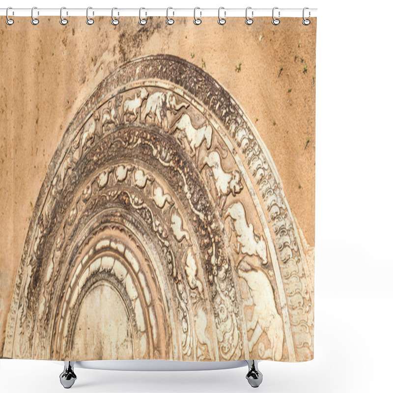 Personality  Moon Stone Shower Curtains