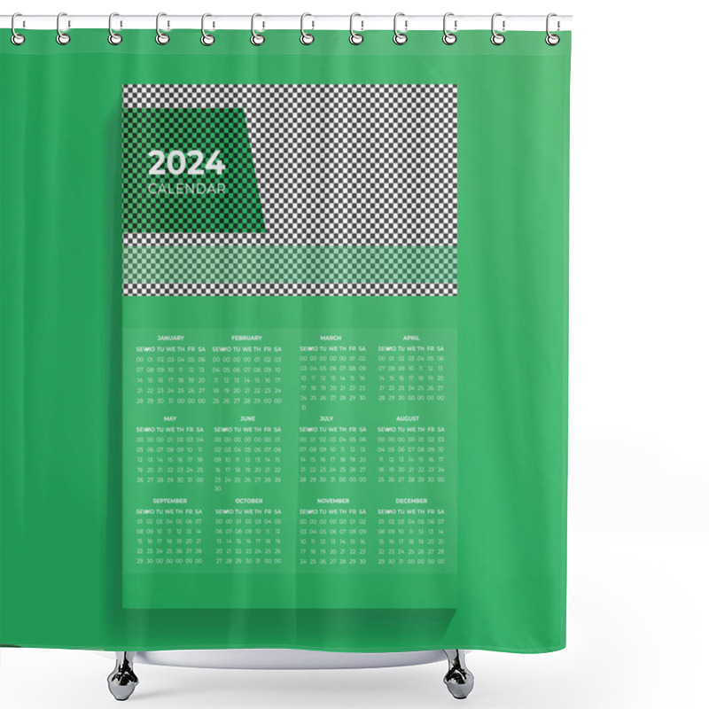 Personality  Unique Calendar Design Template Shower Curtains