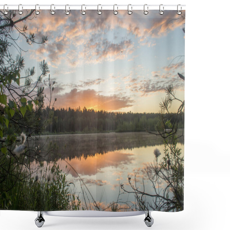 Personality  Orange Dawn Shower Curtains