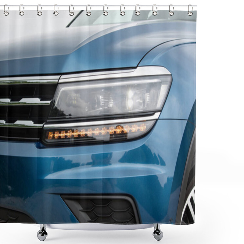 Personality  Hong Kong, China Aug 15, 2018 : Volkswagen Tiguan 2018 Test Drive Day Aug 15 2018 In Hong Kong. Shower Curtains