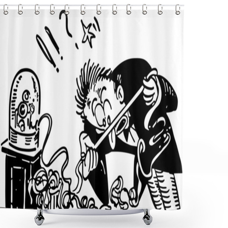 Personality  Ticker Tape Shocker Shower Curtains