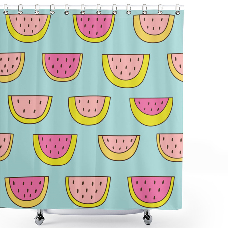 Personality  Pattern With Watermelon Cloves Shower Curtains