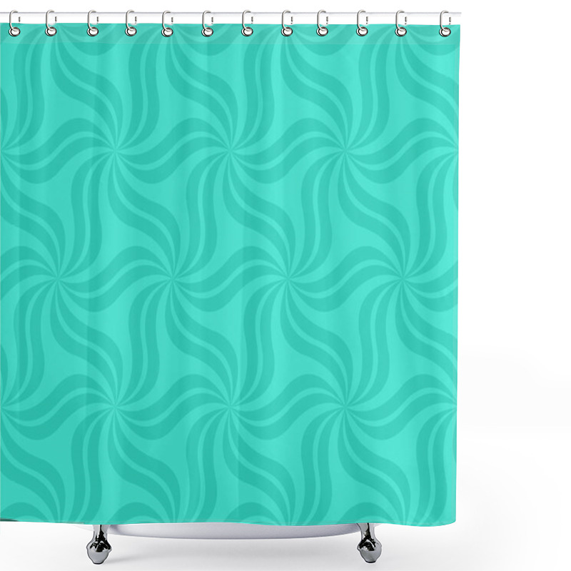 Personality  Turquoise Abstract Curved Pattern Background Shower Curtains