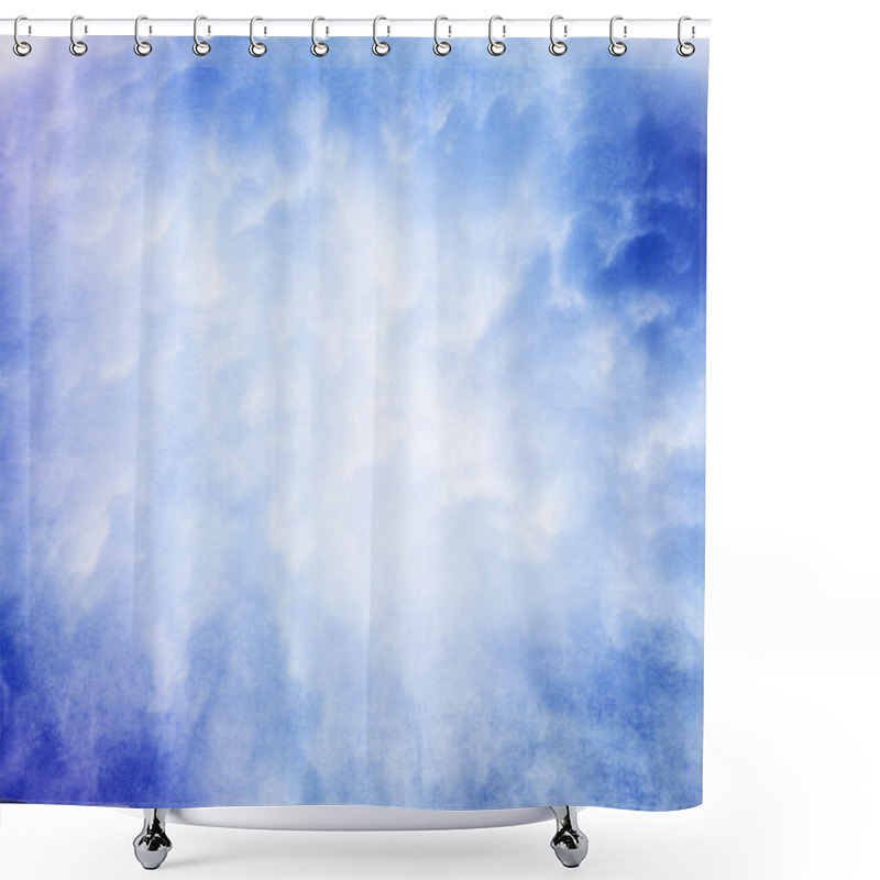 Personality  Blue Cloud Texture Background Shower Curtains