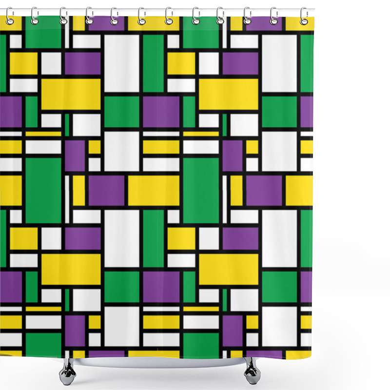 Personality  Retro Grid Pattern Shower Curtains