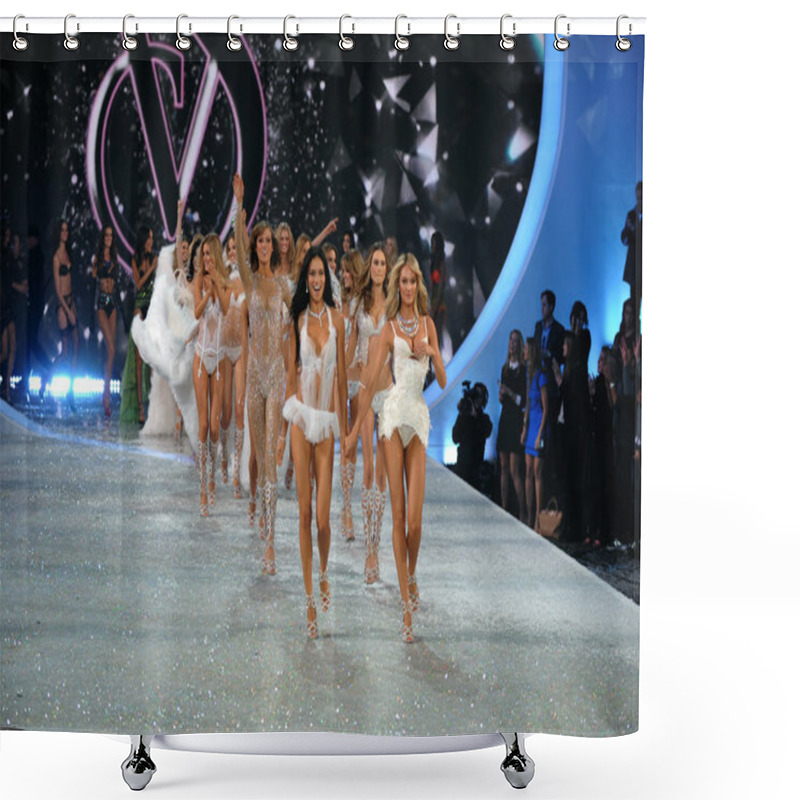 Personality  Models Walk At Victoria's Secret Fashion Show Shower Curtains