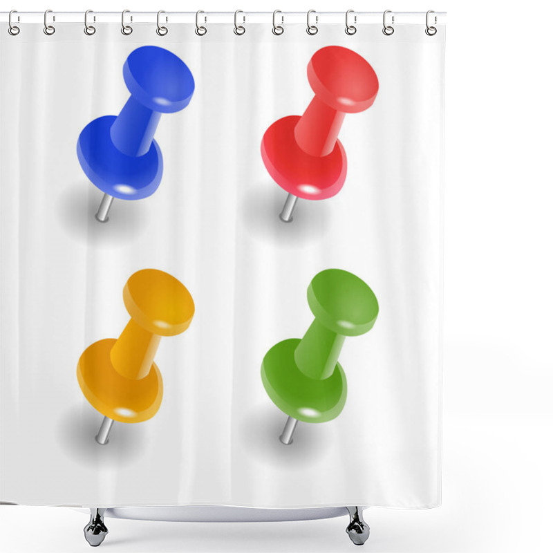 Personality  Push Pins Shower Curtains