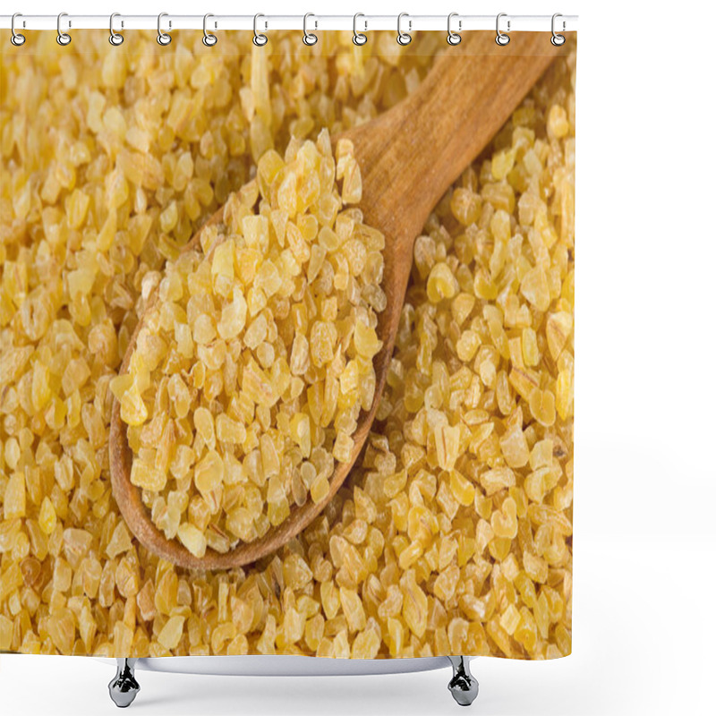 Personality  Bulgur Cereal Isolated On White Shower Curtains