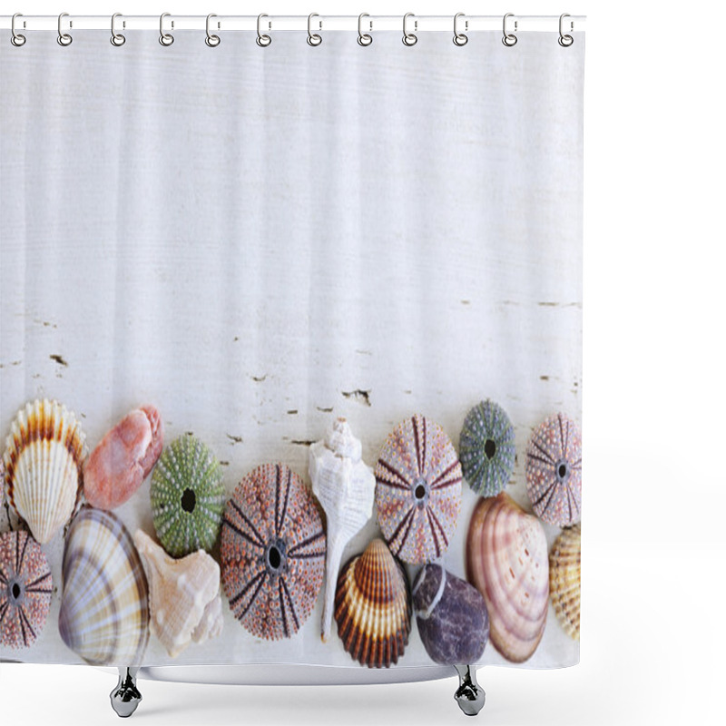 Personality  Background With Seashells Shower Curtains