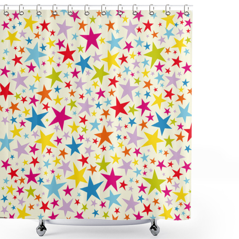 Personality  Vector Star Background Design Shower Curtains