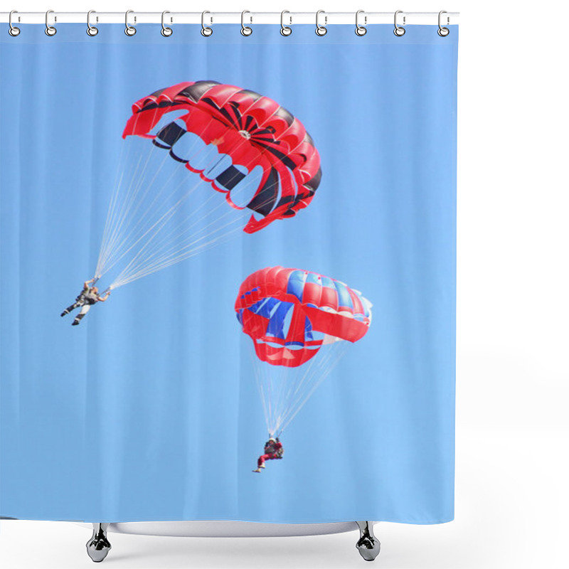 Personality  Skydivers Flying Shower Curtains