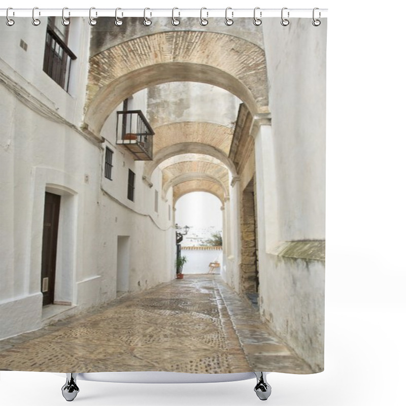 Personality  Narrow Street At Vejer Village Shower Curtains