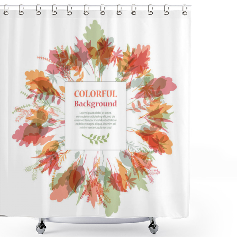 Personality  Autumnal Round Frame. Wreath Of Autumn Leaves. Shower Curtains