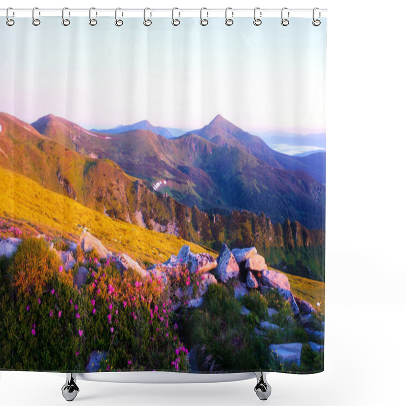 Personality  Magic Pink Rhododendron Shower Curtains