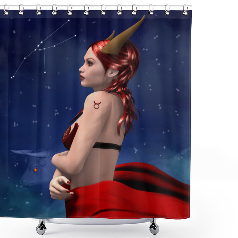 Personality  Zodiac Series - Taurus Shower Curtains