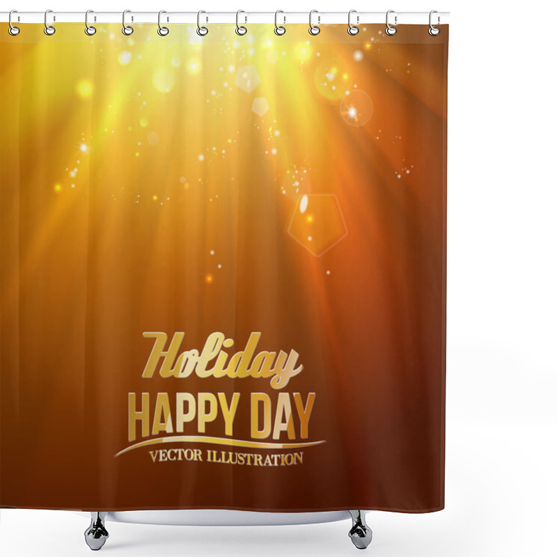 Personality  Golden Stars Backdrop With Place For Your Text. Shower Curtains