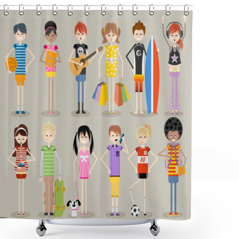 Personality  Cool Teenagers. Shower Curtains