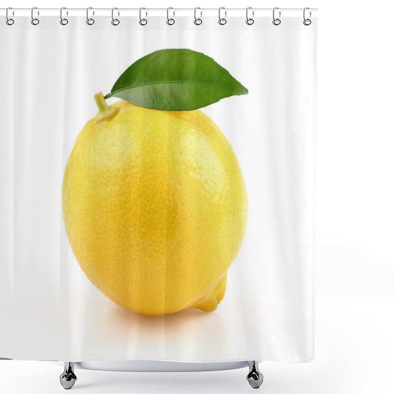 Personality  Juicy Lemon With Leaf Shower Curtains