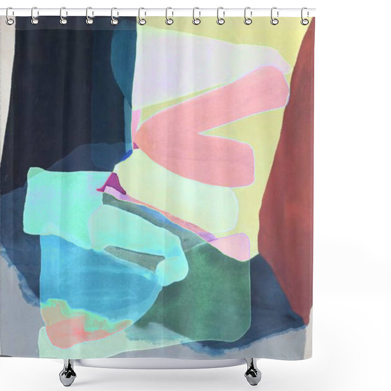 Personality  Abstract Transparent Paint Classic Pattern Shower Curtains