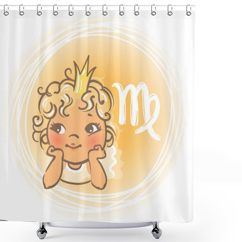 Personality  Baby Zodiac Virgo Shower Curtains