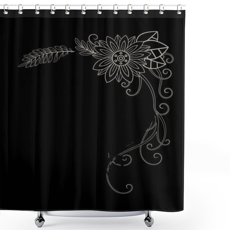 Personality  Floral Mandala Pattern Shower Curtains