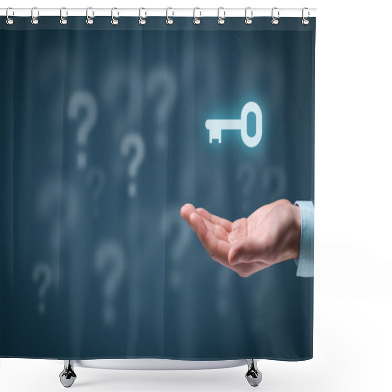 Personality  Businessman Giving Business Solution Shower Curtains