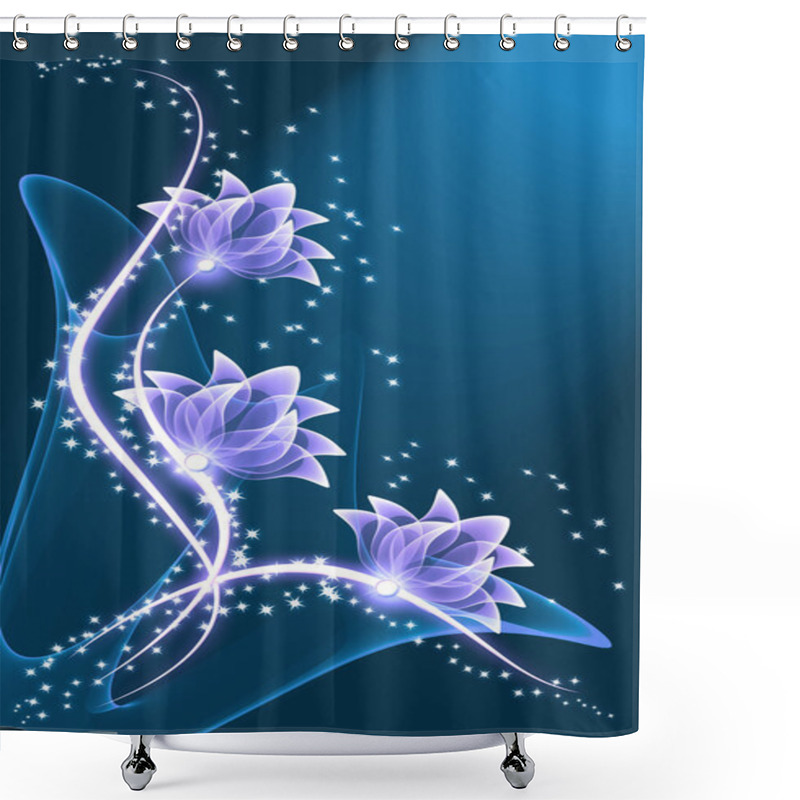 Personality  Transparent Flowers Shower Curtains