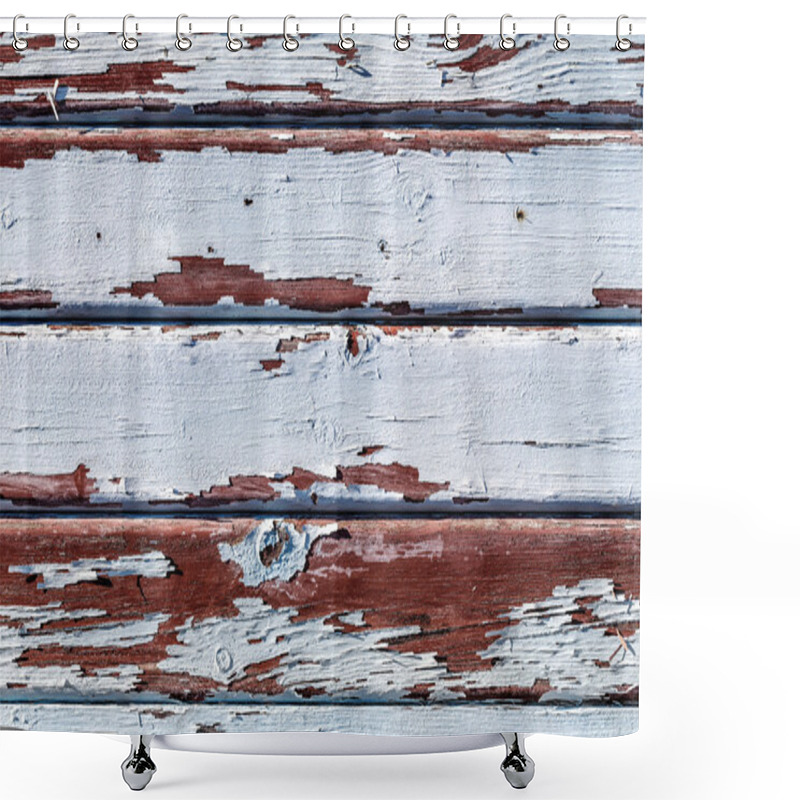 Personality  Old Wooden Planks Cracked By A Rustic Background Shower Curtains