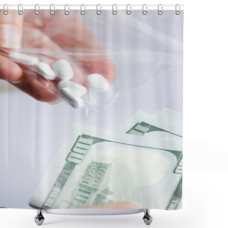 Personality  Concept For The Cost Of Pills  Shower Curtains