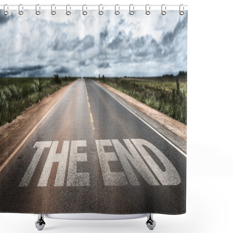 Personality  The End On Rural Road Shower Curtains