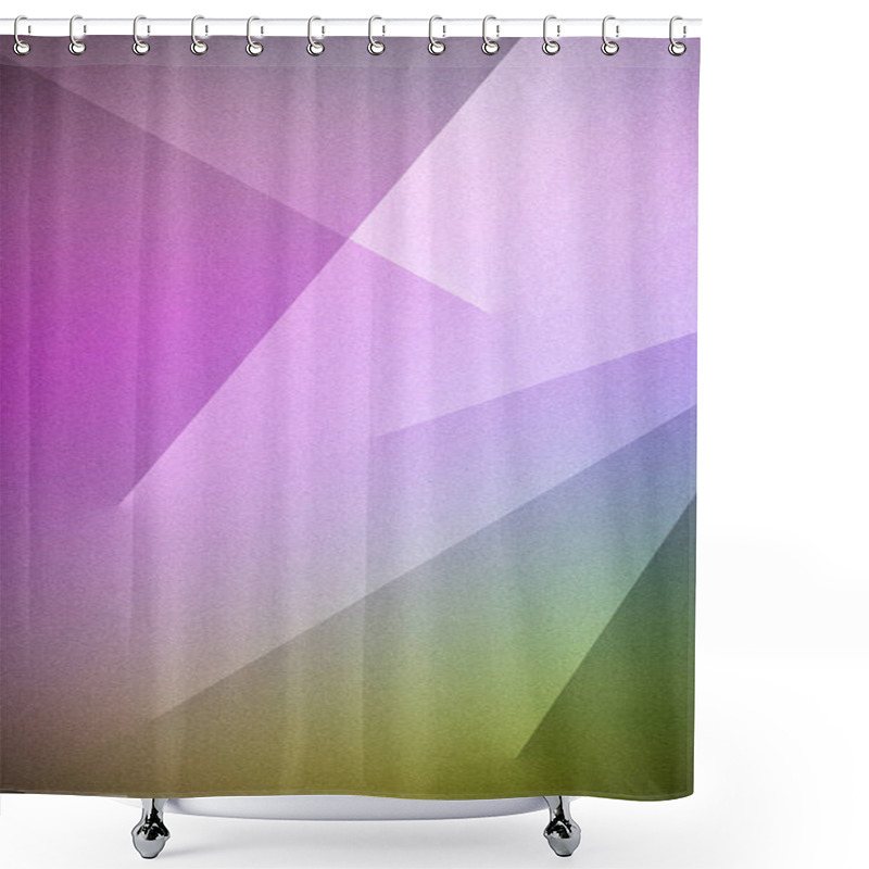 Personality  A Vertical Abstract Gradient With Purple, Pink, And Green Tones, Featuring Geometric Shapes And A Grainy Texture. Perfect For 4K Backgrounds, Banners, And Wallpapers Shower Curtains