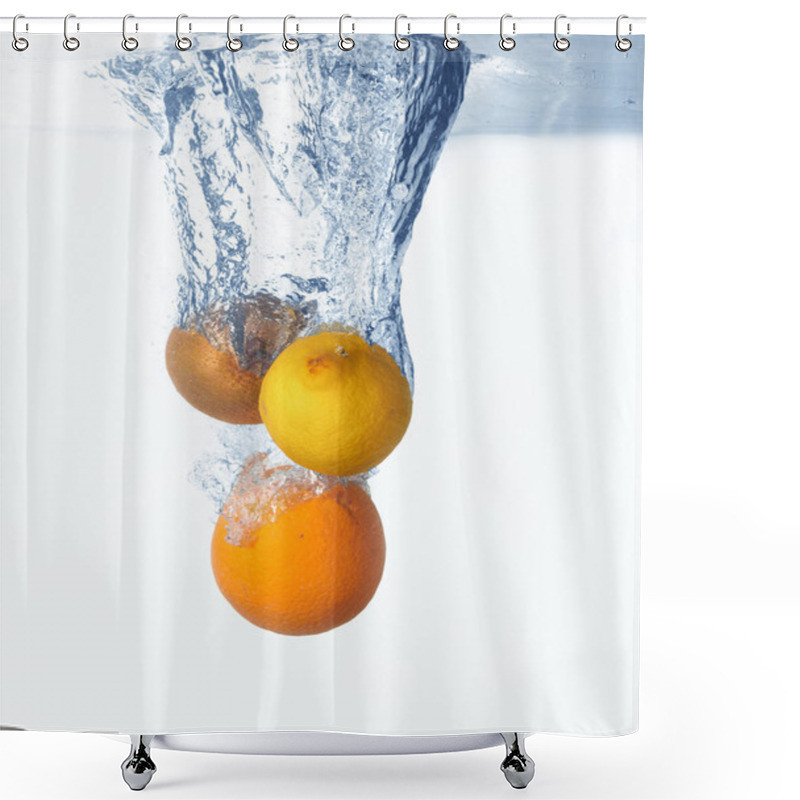 Personality  Fruits In Water Shower Curtains