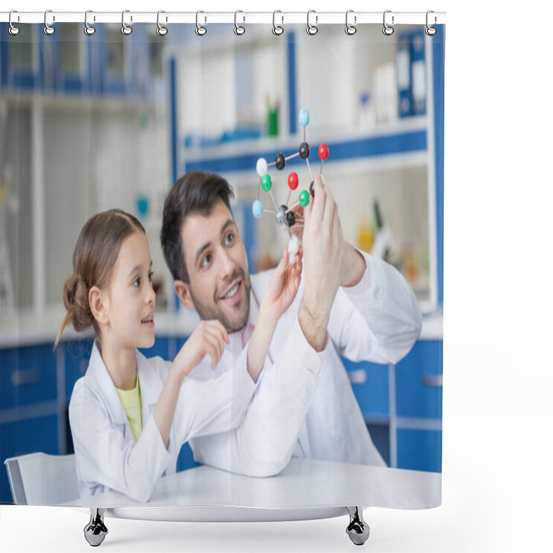 Personality  Teacher And Student Scientists Shower Curtains