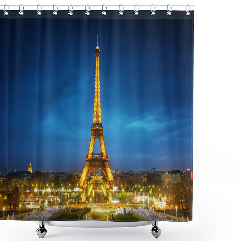 Personality  Paris Cityscape At Sunset - Eiffel Tower Shower Curtains