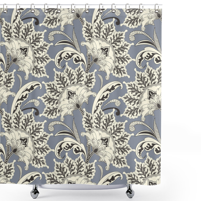 Personality  Seamless Floral Pattern Shower Curtains