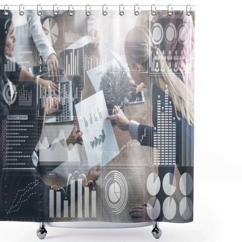 Personality  Big Data Technology For Business Finance Concept. Shower Curtains