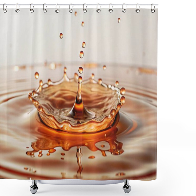 Personality  Close-Up Rippling Water Movement Graphic For Spa And Wellness Backgrounds In High-Resolution Shower Curtains