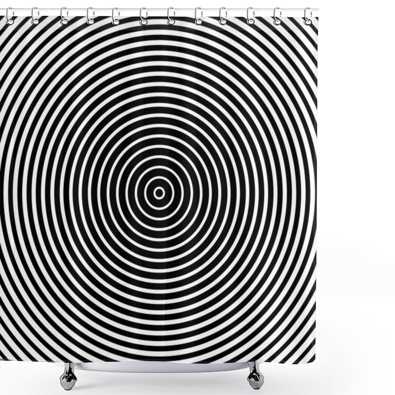 Personality  Concentric Circles Pattern.  Shower Curtains