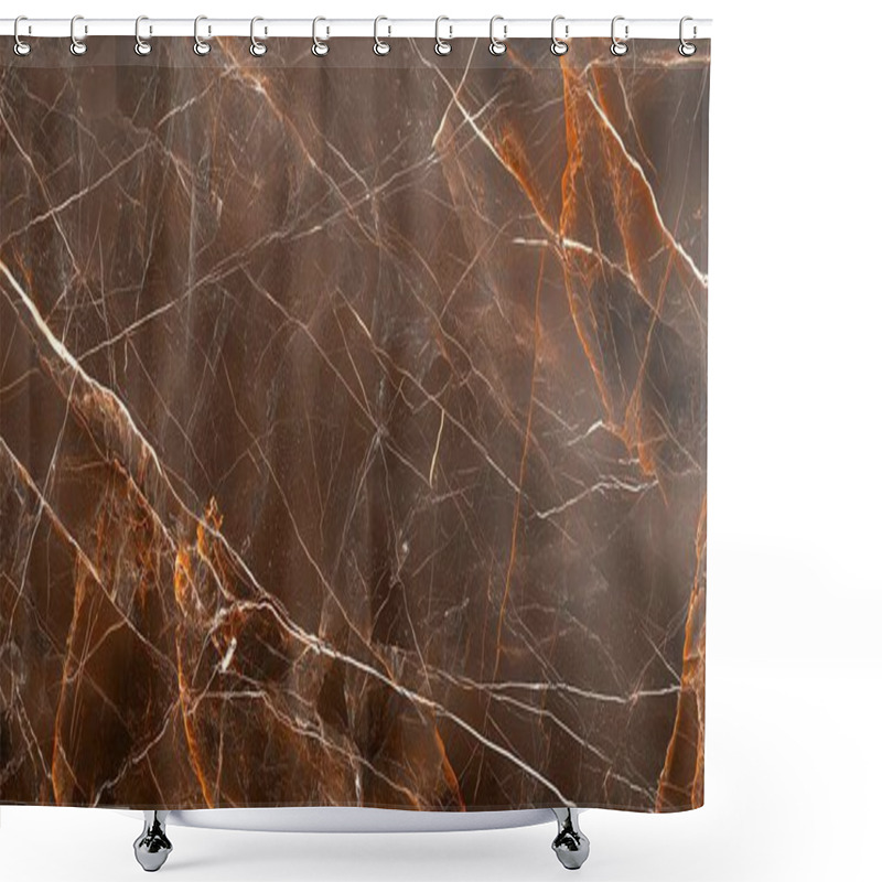 Personality  Elegant Dark Brown Marble Texture With Natural Veins And Patterns, Perfect For Backgrounds, Interior Design, And Architectural Projects. Shower Curtains