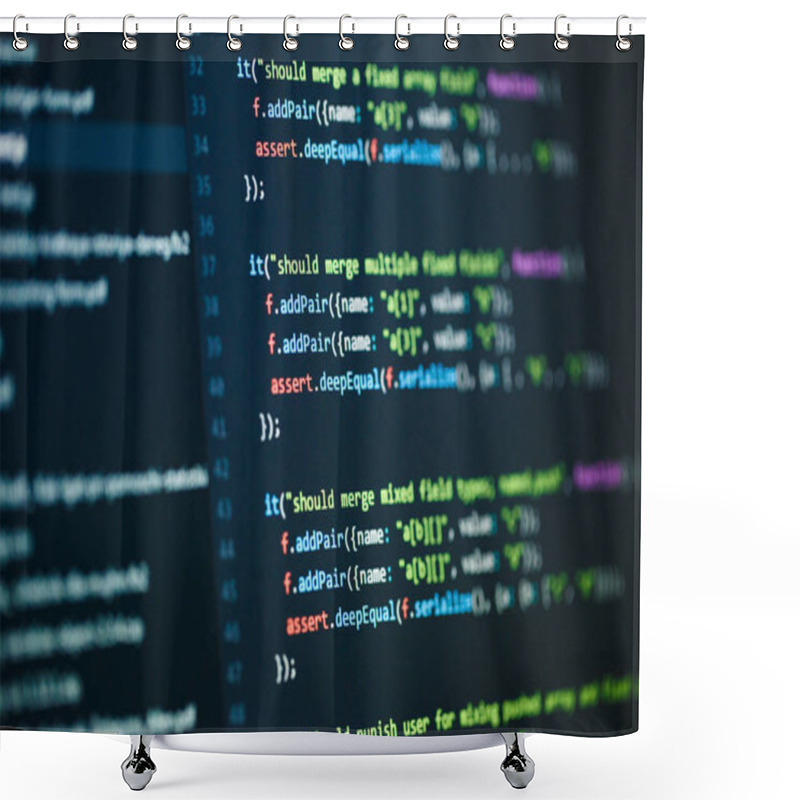 Personality  Software Computer Programming Code Shower Curtains