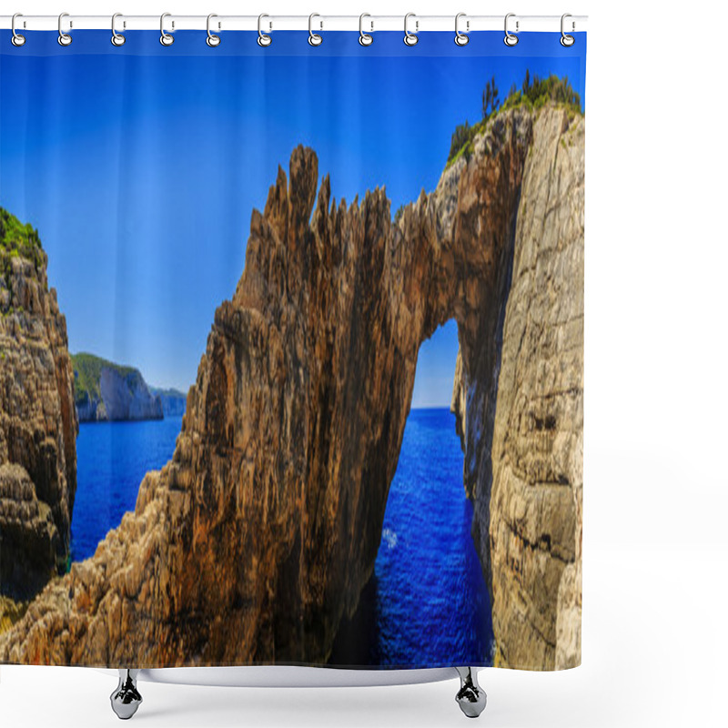 Personality  Zakynthos, Greece - Amazing Arch Shower Curtains