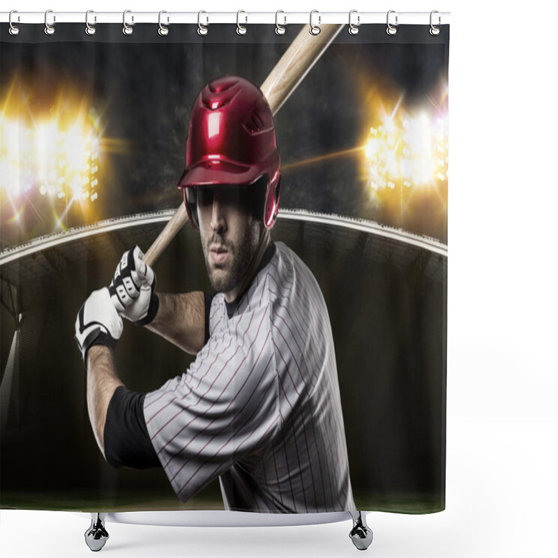 Personality  Baseball Player Shower Curtains