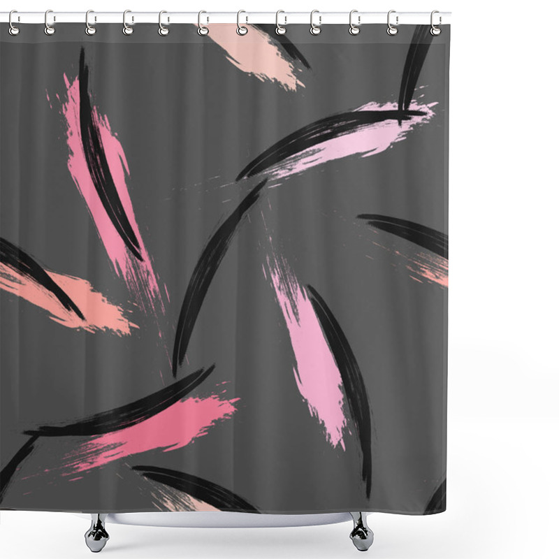 Personality  Brush Strokes Seamless Pattern Shower Curtains