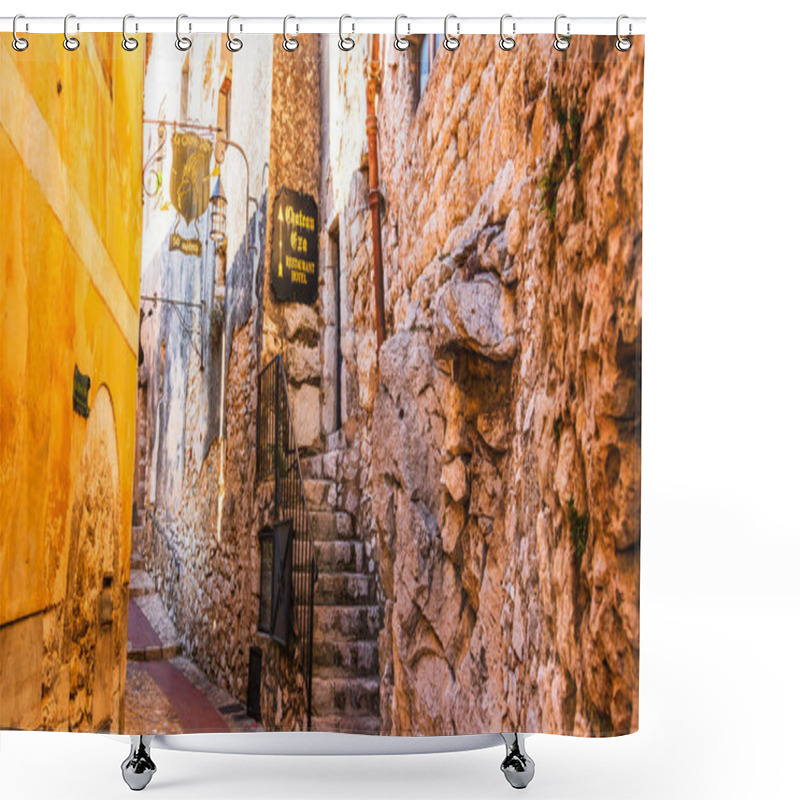 Personality  Eze Village, Medieval Village In Provence, French Riviera Shower Curtains