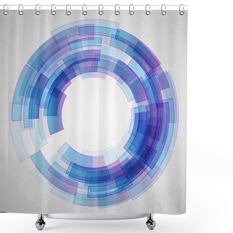 Personality  Techno Vector Circle Abstract Background Shower Curtains